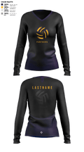 Hulstrom Middle School 76593235 Women's Long Sleeve V-neck Shirt - 1