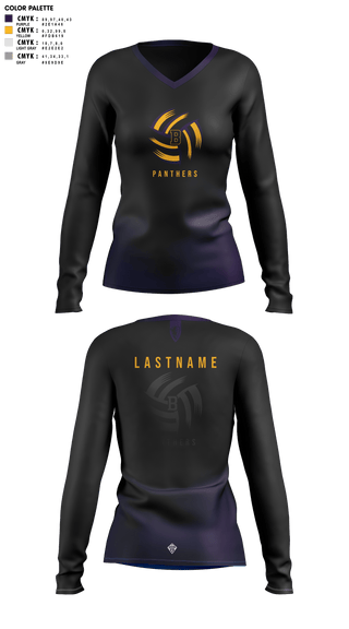 Womens Long Sleeve Vneck Shirt, Hulstrom Middle SchoolTeam Fishman, Spirit Store, Teamtime, Team time, sublimation, custom sports apparel, team uniforms, spirit wear, spiritwear, sports uniforms, custom shirts, team store, custom team store, fundraiser sports, apparel fundraiser
