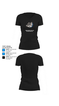 Durham School of the Arts Bulldogs Basketball 50674926 Women's Short Sleeve V-neck Shirt - 37