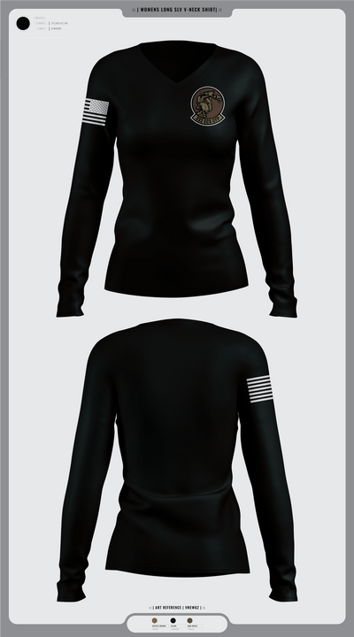332 ECS SCOS 86475231 Women's Long Sleeve V-neck Shirt - 2