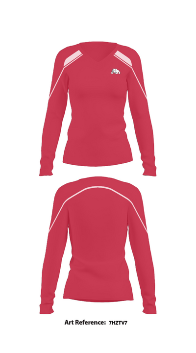Holmes Community College Softball 62235398 Women's Long Sleeve V-neck Shirt - 40