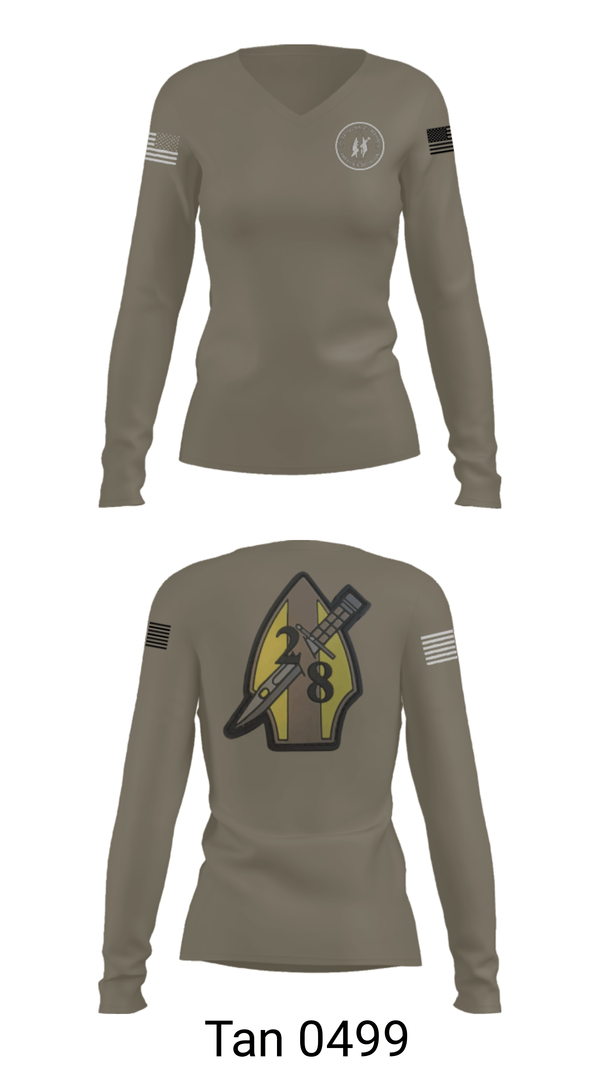 Womens Long Sleeve Vneck Shirt, 2nd bn 8th Marines, Marines, Teamtime, Team time, sublimation, custom sports apparel, team uniforms, spirit wear, spiritwear, sports uniforms, custom shirts, team store, custom team store, fundraiser sports, apparel fundraiser