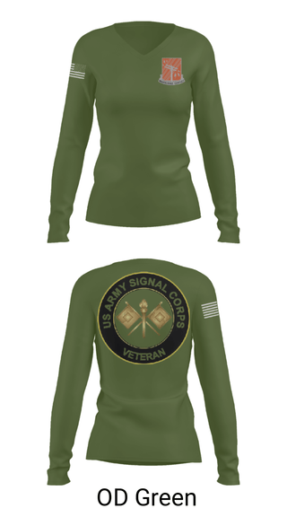 Women's Long Sleeve Vneck Shirt, 440th Signal Brigade, , Teamtime, Team time, sublimation, custom sports apparel, team uniforms, spirit wear, spiritwear, sports uniforms, custom shirts, team store, custom team store, fundraiser sports, apparel fundraiser