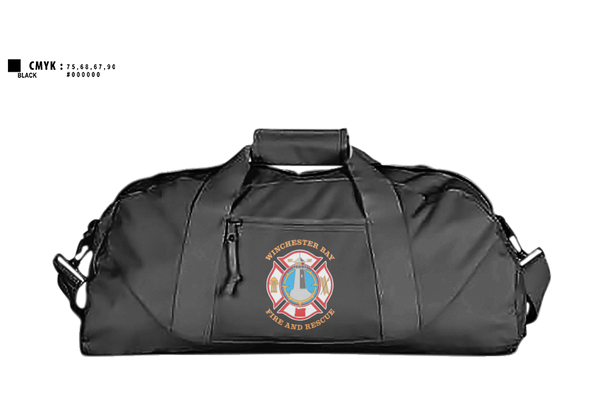 Duffle Bag, Winchester Bay Fire and Rescue, Fire Department, Teamtime, Team time, sublimation, custom sports apparel, team uniforms, spirit wear, spiritwear, sports uniforms, custom shirts, team store, custom team store, fundraiser sports, apparel fundraiser