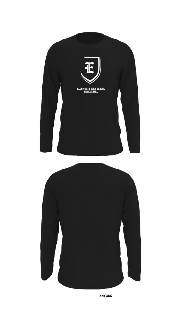 Long Sleeve Performance Shirt, Ellsworth High School Basketball, Men's Basketball, Teamtime, Team time, sublimation, custom sports apparel, team uniforms, spirit wear, spiritwear, sports uniforms, custom shirts, team store, custom team store, fundraiser sports, apparel fundraiser
