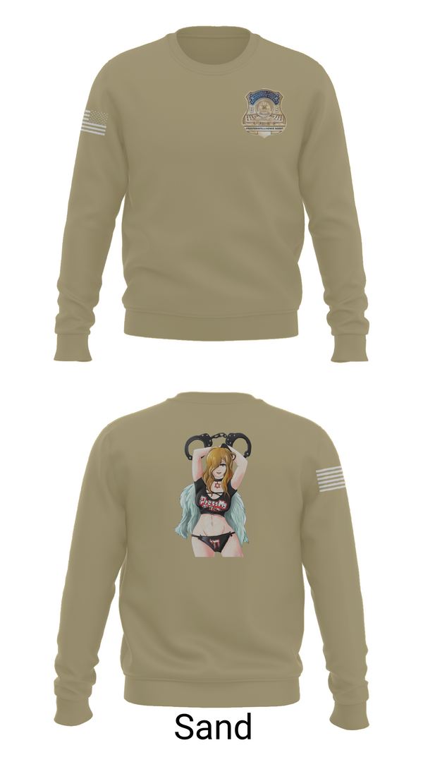 Crew Neck Sweatshirt, US. Pentagon Force Protection Agency CounterintelligenceMARDET Fort Leonard Wood (FLW) DoD Interservice Non-Lethal Individual Weapons Instructor's Course Fort Leonard Wood Basic Military Police School House, Police, Teamtime, Team time, sublimation, custom sports apparel, team uniforms, spirit wear, spiritwear, sports uniforms, custom shirts, team store, custom team store, fundraiser sports, apparel fundraiser
