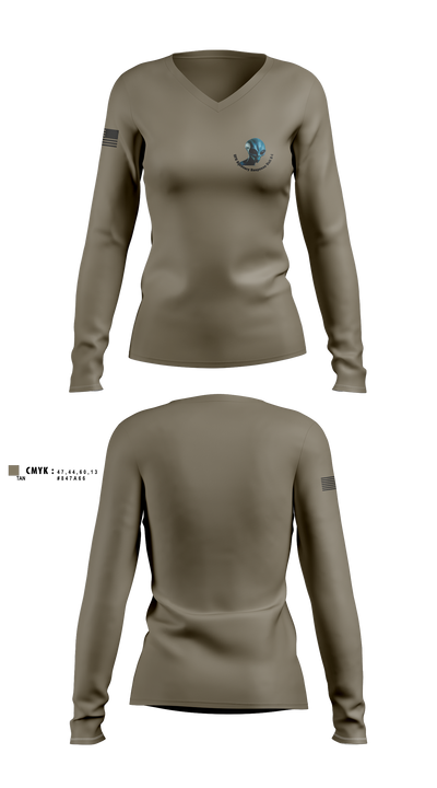 undefined Women's Long Sleeve V-neck Shirt - 2