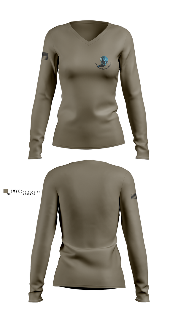 Womens Long Sleeve Vneck Shirt, UFO Recovery Response Unit  2-1, , Teamtime, Team time, sublimation, custom sports apparel, team uniforms, spirit wear, spiritwear, sports uniforms, custom shirts, team store, custom team store, fundraiser sports, apparel fundraiser