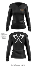 Mortars 32639888 Women's Long Sleeve V-neck Shirt -1 3