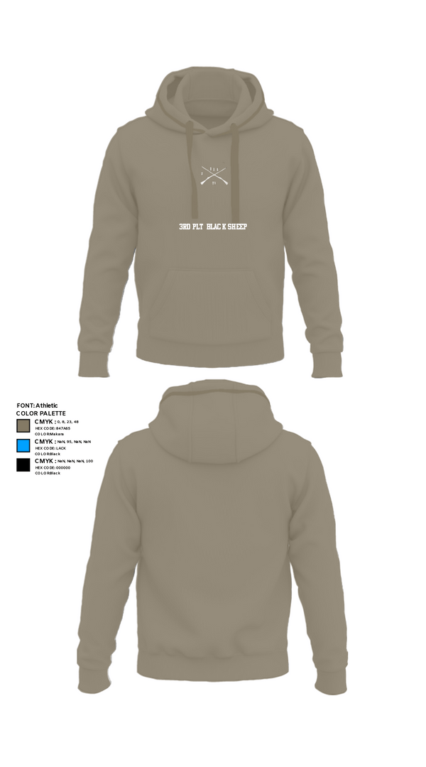 Hoodie, 3rd PLT Black Sheep, Army, Teamtime, Team time, sublimation, custom sports apparel, team uniforms, spirit wear, spiritwear, sports uniforms, custom shirts, team store, custom team store, fundraiser sports, apparel fundraiser