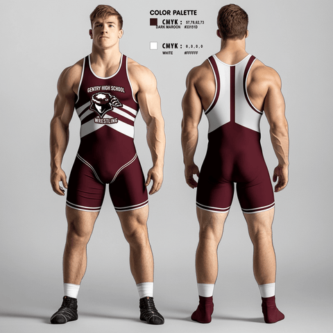 Wrestling Singlet, Gentry High School Wrestling, Wrestling, Teamtime, Team time, sublimation, custom sports apparel, team uniforms, spirit wear, spiritwear, sports uniforms, custom shirts, team store, custom team store, fundraiser sports, apparel fundraiser