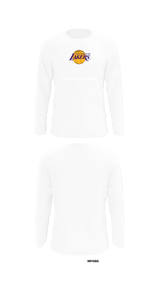 Long Sleeve Performance Shirt, Los angles lakers, Men's Basketball, Teamtime, Team time, sublimation, custom sports apparel, team uniforms, spirit wear, spiritwear, sports uniforms, custom shirts, team store, custom team store, fundraiser sports, apparel fundraiser