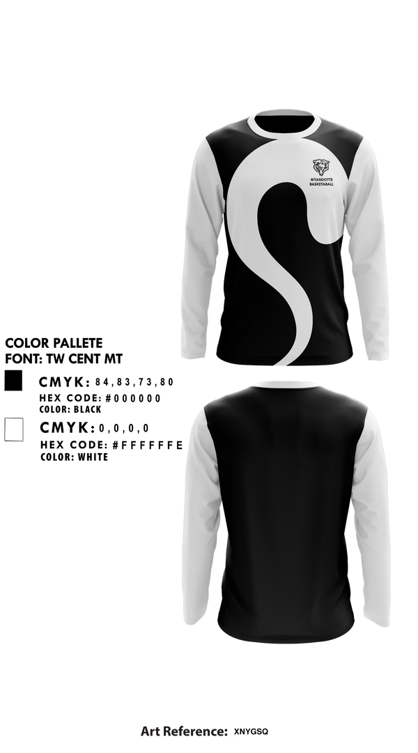 Long Sleeve Performance Shirt, Wyandotte High School Basketball, Men's Basketball, Teamtime, Team time, sublimation, custom sports apparel, team uniforms, spirit wear, spiritwear, sports uniforms, custom shirts, team store, custom team store, fundraiser sports, apparel fundraiser