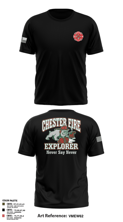 Chester fire explorers 87752590 Short Sleeve Performance Shirt - 3