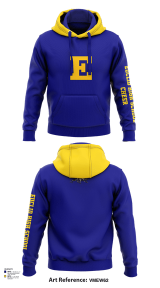 Hoodie, Euclid High School Cheer, Cheer, Teamtime, Team time, sublimation, custom sports apparel, team uniforms, spirit wear, spiritwear, sports uniforms, custom shirts, team store, custom team store, fundraiser sports, apparel fundraiser