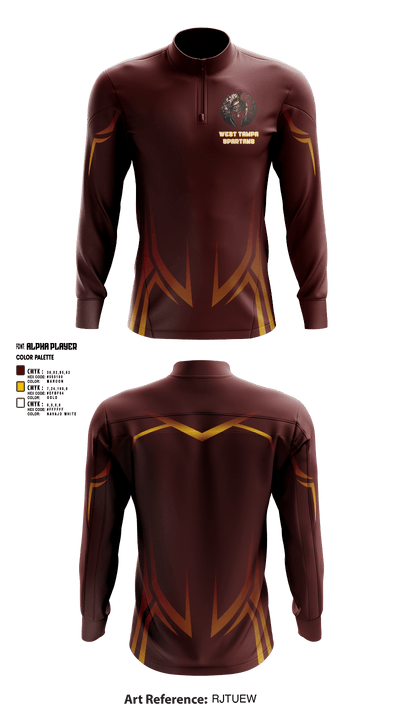 West Tampa spartans 17647688 Quarter Zip Jacket - 1