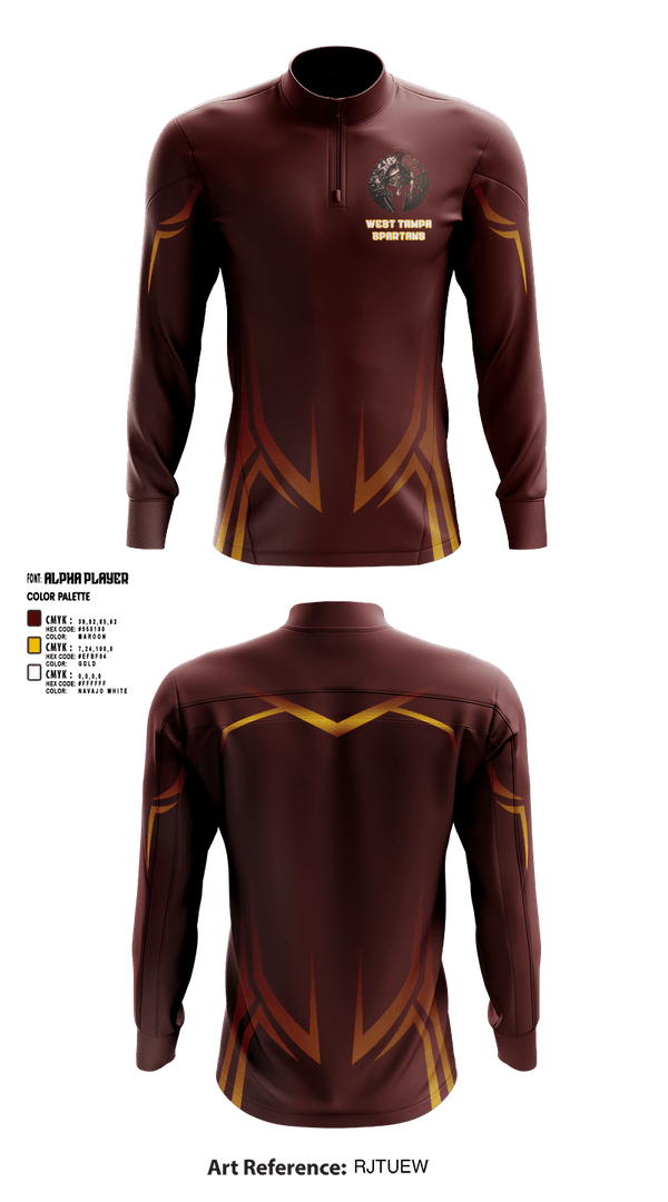 Quarter Zip Jacket, West Tampa spartans, , Teamtime, Team time, sublimation, custom sports apparel, team uniforms, spirit wear, spiritwear, sports uniforms, custom shirts, team store, custom team store, fundraiser sports, apparel fundraiser