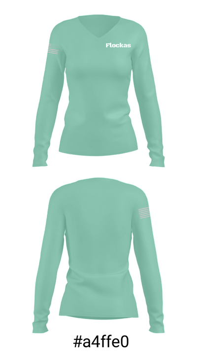 Flockas 75465567 Women's Long Sleeve V-neck Shirt - 29