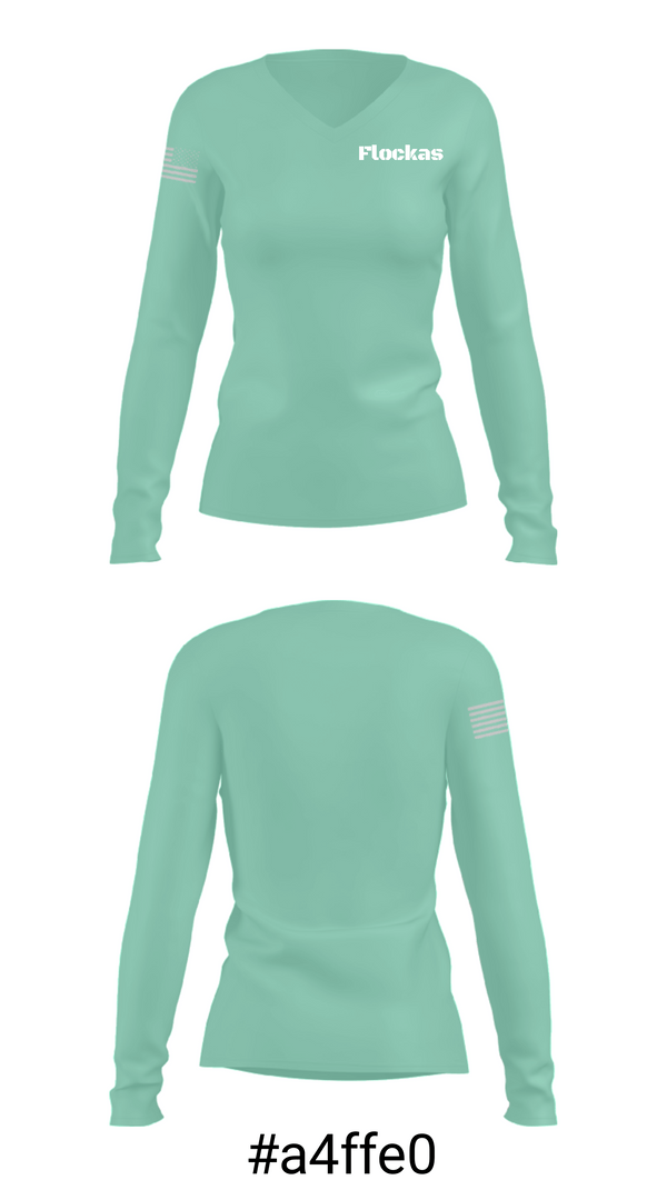 Women's Long Sleeve Vneck Shirt, Flockas, Men's Basketball, Teamtime, Team time, sublimation, custom sports apparel, team uniforms, spirit wear, spiritwear, sports uniforms, custom shirts, team store, custom team store, fundraiser sports, apparel fundraiser