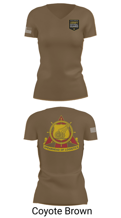 SOUTH CAROLINA ARMY NATIONAL GUARD 14160186 Women's Short Sleeve V-neck Shirt - 8
