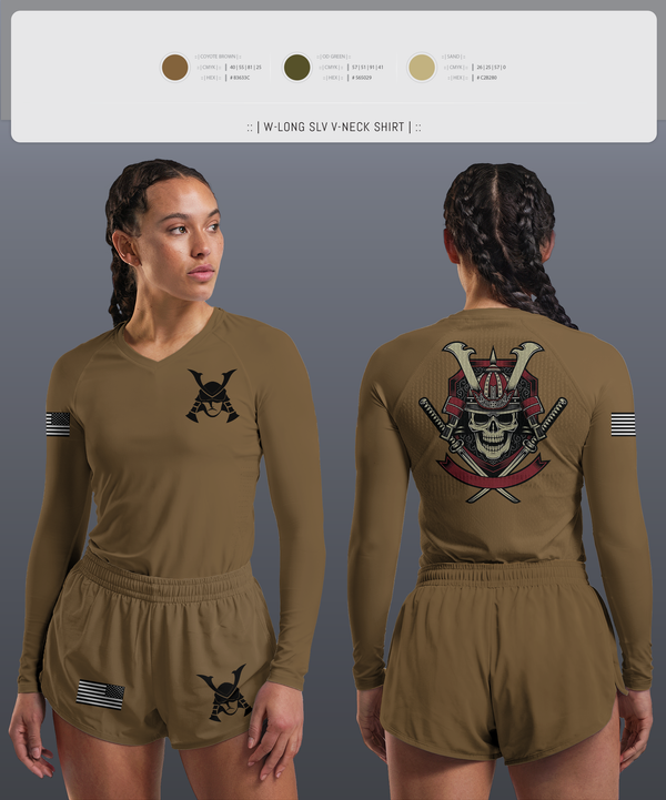 Womens Long Sleeve Vneck Shirt, RoNiN, , Teamtime, Team time, sublimation, custom sports apparel, team uniforms, spirit wear, spiritwear, sports uniforms, custom shirts, team store, custom team store, fundraiser sports, apparel fundraiser