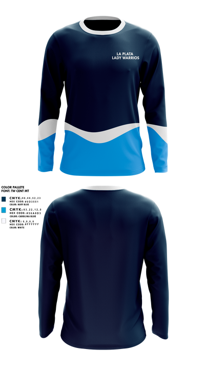 La Plata High School Lady Warriors 83095388 Long Sleeve Performance Shirt 1
