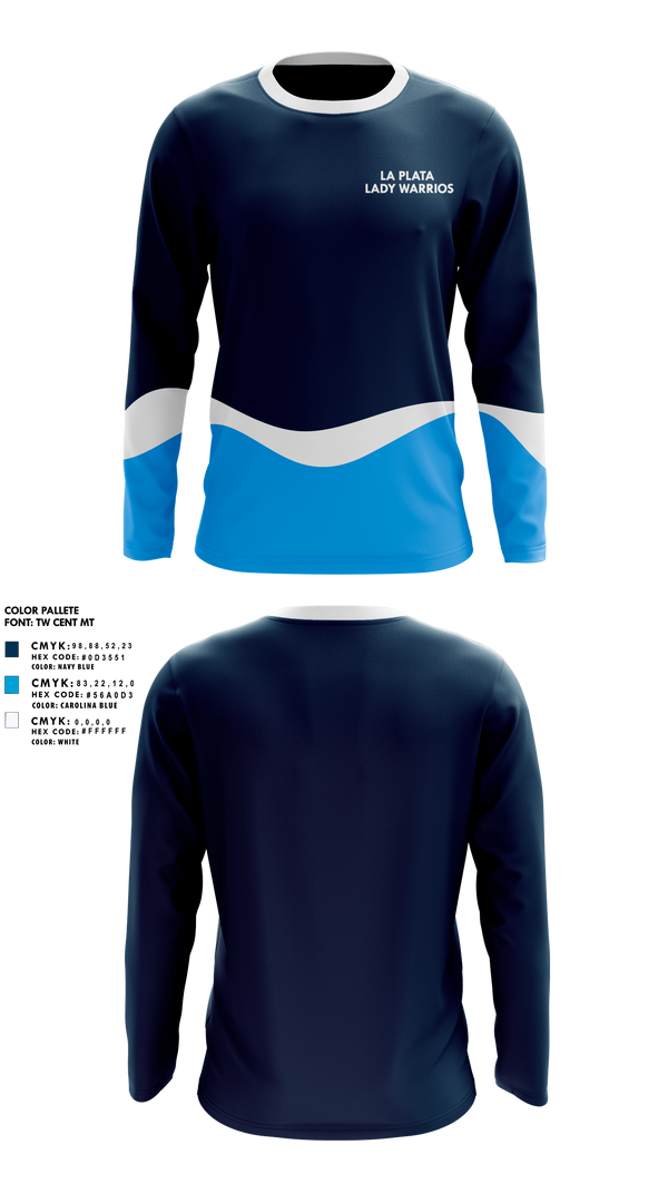 Long Sleeve Performance Shirt, La Plata High School Lady Warriors, Spirit Store, Teamtime, Team time, sublimation, custom sports apparel, team uniforms, spirit wear, spiritwear, sports uniforms, custom shirts, team store, custom team store, fundraiser sports, apparel fundraiser