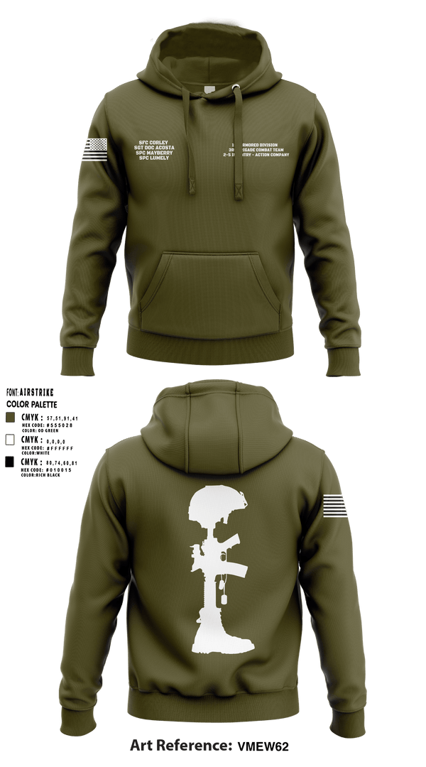 Hockey Jersey, 1st Armored Division - 3rd Brigade Combat Team - 2-5 Infantry Action Company, Army, Teamtime, Team time, sublimation, custom sports apparel, team uniforms, spirit wear, spiritwear, sports uniforms, custom shirts, team store, custom team store, fundraiser sports, apparel fundraiser
