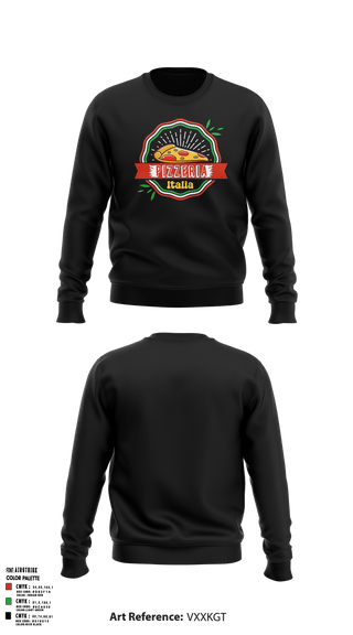 Crew Neck Sweatshirt, Pizzeria ItaliaJDC PBA, Bowling, Teamtime, Team time, sublimation, custom sports apparel, team uniforms, spirit wear, spiritwear, sports uniforms, custom shirts, team store, custom team store, fundraiser sports, apparel fundraiser