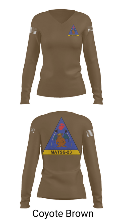 matsg-23 81067333 Women's Long Sleeve V-neck Shirt - 17