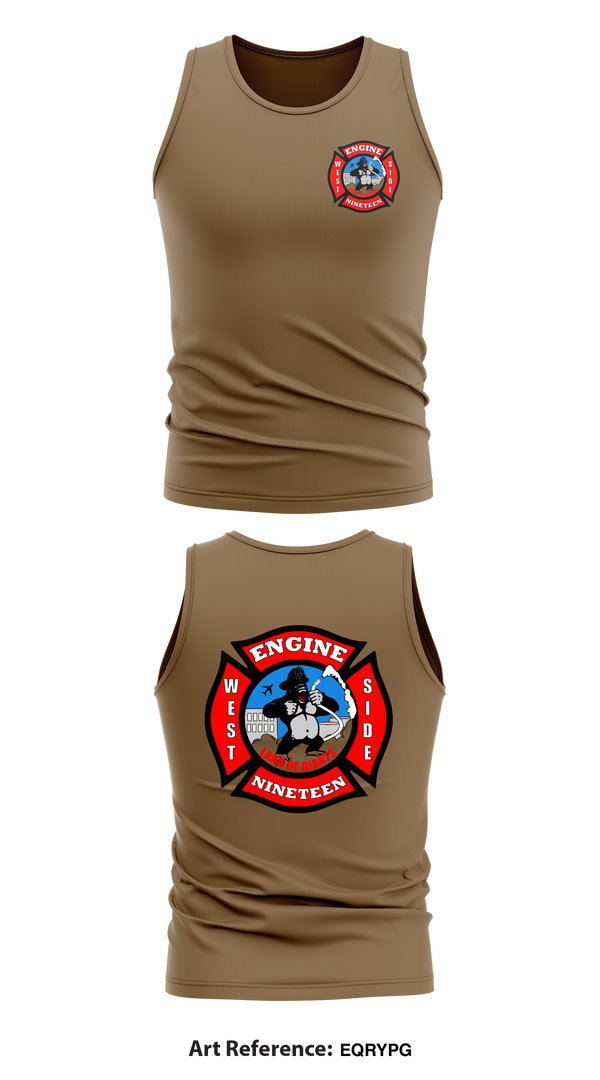 Tank Top, Station 19, Fire Department, Teamtime, Team time, sublimation, custom sports apparel, team uniforms, spirit wear, spiritwear, sports uniforms, custom shirts, team store, custom team store, fundraiser sports, apparel fundraiser