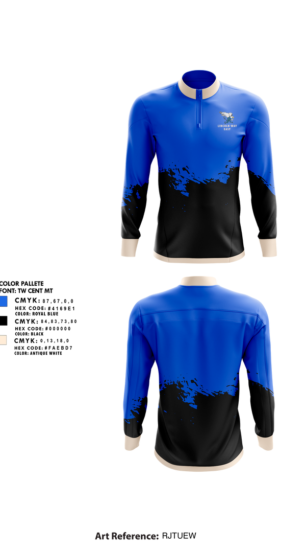 Quarter Zip Jacket, Lincoln-Way East, Golf, Teamtime, Team time, sublimation, custom sports apparel, team uniforms, spirit wear, spiritwear, sports uniforms, custom shirts, team store, custom team store, fundraiser sports, apparel fundraiser