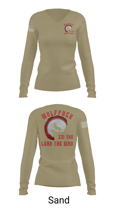 331 TRS / FLT 154 WOLFPACK 75262694 Women's Long Sleeve V-neck Shirt - 97