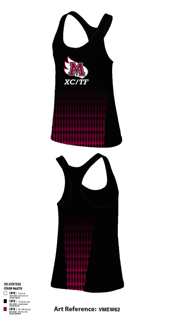 Womens Track Singlet, Meredith College Avenging Angels, Track & Field, Teamtime, Team time, sublimation, custom sports apparel, team uniforms, spirit wear, spiritwear, sports uniforms, custom shirts, team store, custom team store, fundraiser sports, apparel fundraiser