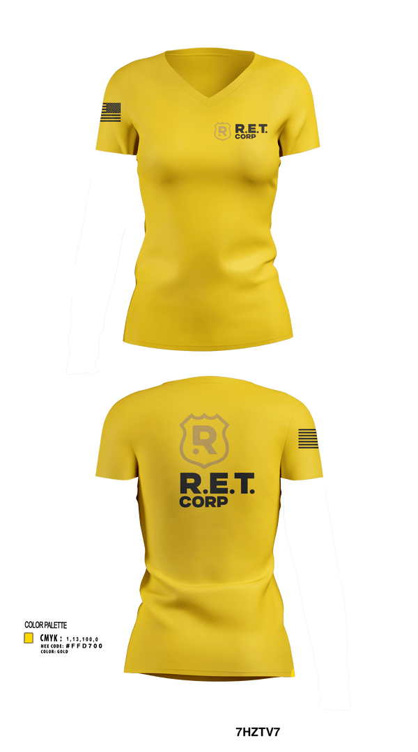 Womens Short Sleeve Vneck Shirt, RET CORP, Police, Teamtime, Team time, sublimation, custom sports apparel, team uniforms, spirit wear, spiritwear, sports uniforms, custom shirts, team store, custom team store, fundraiser sports, apparel fundraiser
