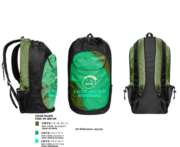 Gear Bag, Cactus Jack Elite, Men's Basketball, Teamtime, Team time, sublimation, custom sports apparel, team uniforms, spirit wear, spiritwear, sports uniforms, custom shirts, team store, custom team store, fundraiser sports, apparel fundraiser