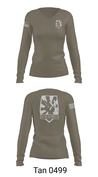 Womens Long Sleeve Vneck Shirt, Dead Rabbits, , Teamtime, Team time, sublimation, custom sports apparel, team uniforms, spirit wear, spiritwear, sports uniforms, custom shirts, team store, custom team store, fundraiser sports, apparel fundraiser