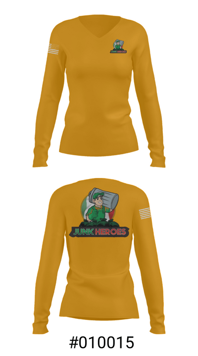 Junk Heroes 27502871 Women's Long Sleeve V-neck Shirt - 20