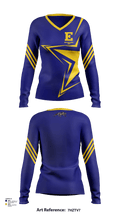 Euclid High School Cheer 49423458 Women's Long Sleeve V-neck Shirt - 122