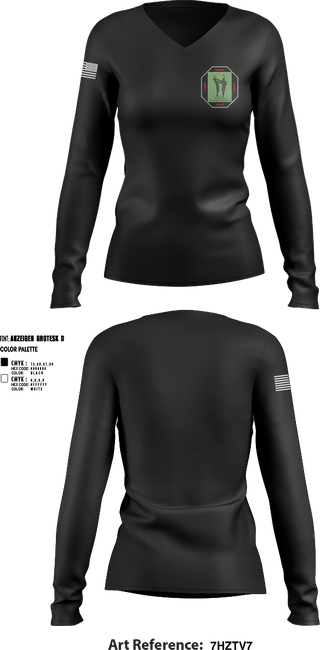 Womens Long Sleeve Vneck Shirt, Keep It Real Self Defense, , Teamtime, Team time, sublimation, custom sports apparel, team uniforms, spirit wear, spiritwear, sports uniforms, custom shirts, team store, custom team store, fundraiser sports, apparel fundraiser