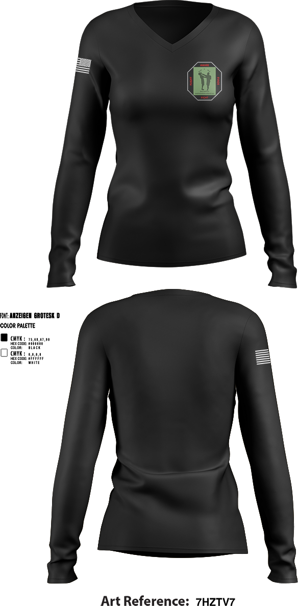 Womens Long Sleeve Vneck Shirt, Keep It Real Self Defense, , Teamtime, Team time, sublimation, custom sports apparel, team uniforms, spirit wear, spiritwear, sports uniforms, custom shirts, team store, custom team store, fundraiser sports, apparel fundraiser