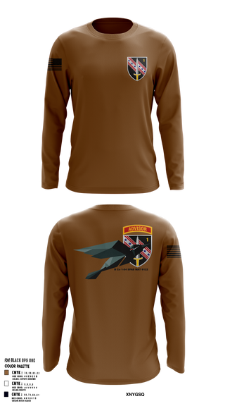 Long Sleeve Performance Shirt, B Co 1-54 SFAB MAT 6122, Army, Teamtime, Team time, sublimation, custom sports apparel, team uniforms, spirit wear, spiritwear, sports uniforms, custom shirts, team store, custom team store, fundraiser sports, apparel fundraiser