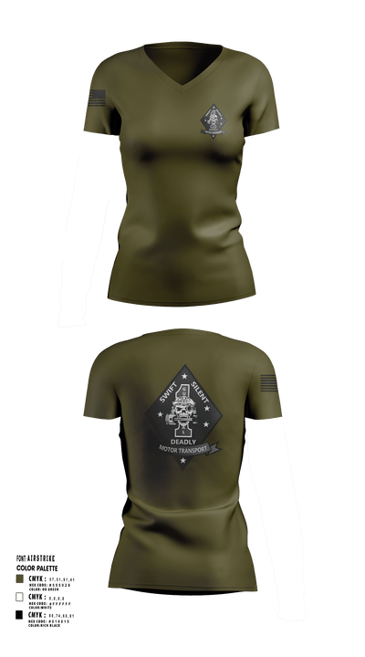 1st Recon 56850190 Women's Short Sleeve V-neck Shirt - 125