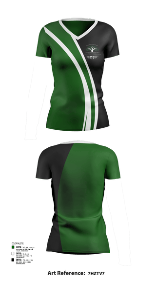 Womens Short Sleeve Vneck Shirt, Green Grace Lawn Care and Landscaping, , Teamtime, Team time, sublimation, custom sports apparel, team uniforms, spirit wear, spiritwear, sports uniforms, custom shirts, team store, custom team store, fundraiser sports, apparel fundraiser