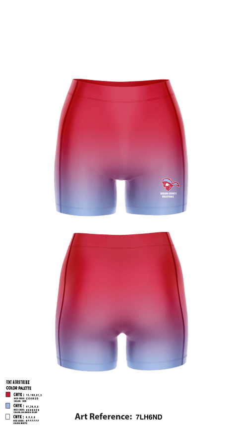 Women's Compression Shorts, Gibson County High School Volleyball, Women's Volleyball, Teamtime, Team time, sublimation, custom sports apparel, team uniforms, spirit wear, spiritwear, sports uniforms, custom shirts, team store, custom team store, fundraiser sports, apparel fundraiser