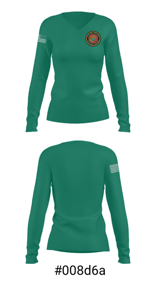 Women's Long Sleeve Vneck Shirt, 464 infantry, Marines, Teamtime, Team time, sublimation, custom sports apparel, team uniforms, spirit wear, spiritwear, sports uniforms, custom shirts, team store, custom team store, fundraiser sports, apparel fundraiser