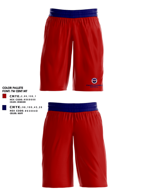 Mens Reversible Basketball Shorts, Coastal Chairmen, Men's Basketball, Teamtime, Team time, sublimation, custom sports apparel, team uniforms, spirit wear, spiritwear, sports uniforms, custom shirts, team store, custom team store, fundraiser sports, apparel fundraiser