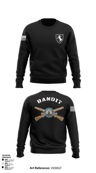 Crew Neck Sweatshirt, Bandit TroopBandit Troop 2.0, Army, Teamtime, Team time, sublimation, custom sports apparel, team uniforms, spirit wear, spiritwear, sports uniforms, custom shirts, team store, custom team store, fundraiser sports, apparel fundraiser