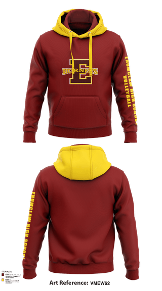 Hoodie, Enumclaw High School Volleyball, Women's Volleyball, Teamtime, Team time, sublimation, custom sports apparel, team uniforms, spirit wear, spiritwear, sports uniforms, custom shirts, team store, custom team store, fundraiser sports, apparel fundraiser