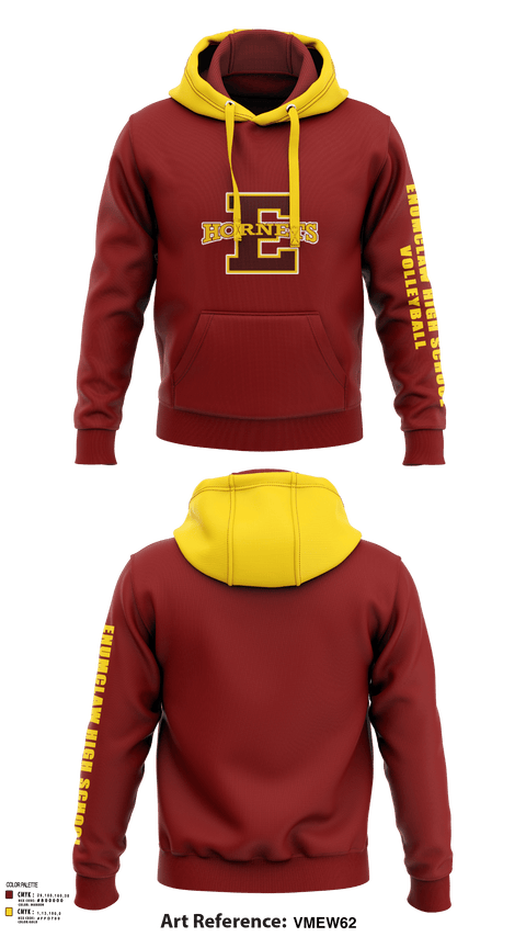 Hoodie, Enumclaw High School Volleyball, Women's Volleyball, Teamtime, Team time, sublimation, custom sports apparel, team uniforms, spirit wear, spiritwear, sports uniforms, custom shirts, team store, custom team store, fundraiser sports, apparel fundraiser